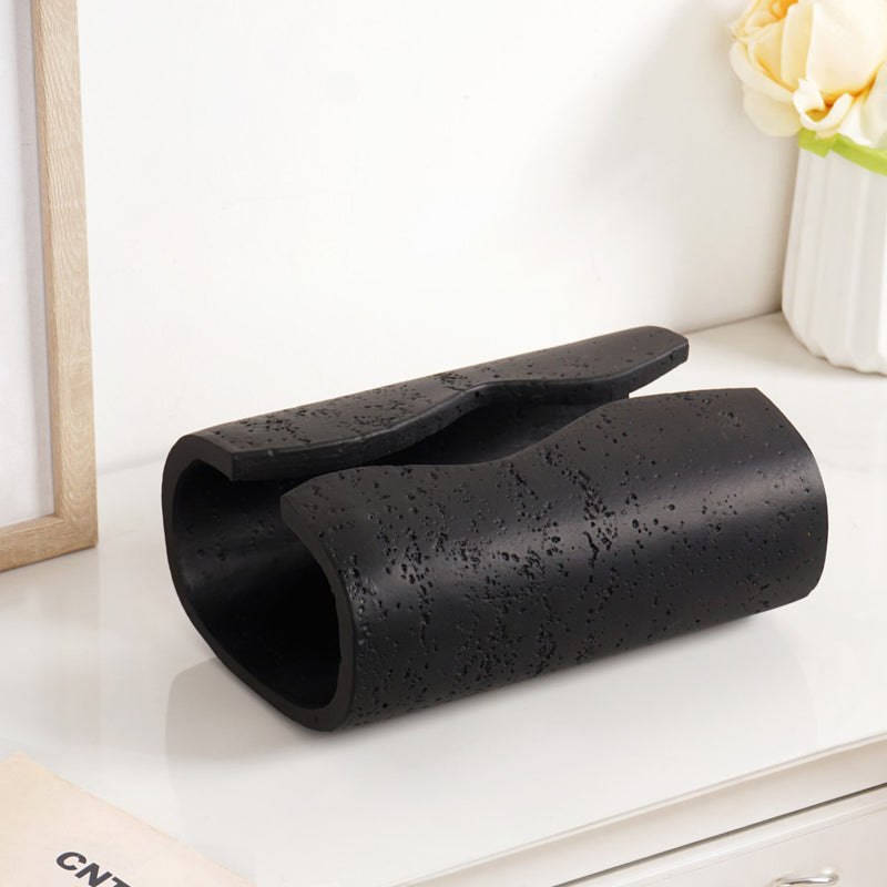 Sculpt Wave Tissue Holder Black