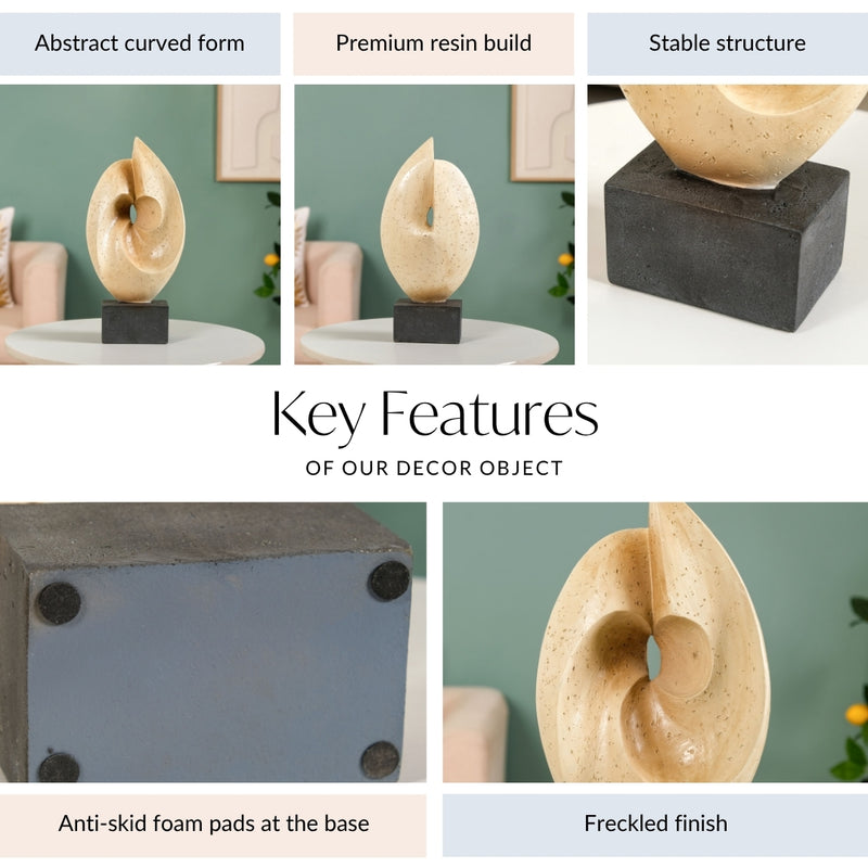 Sculptural Tabletop Ornament Modern White