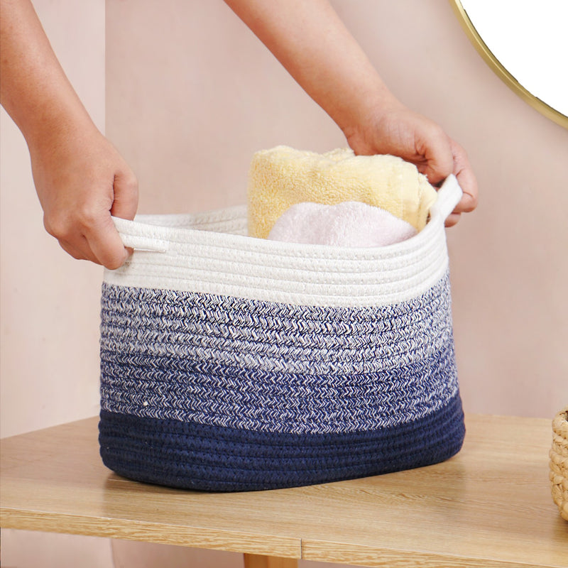 Sea Shore Cotton Laundry Basket