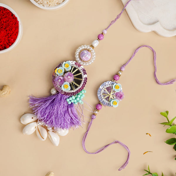 Seashell Lumba Rakhi Set For Couples