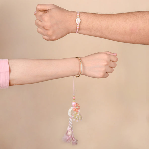 Seashell Serenade Rakhi Lumba Set