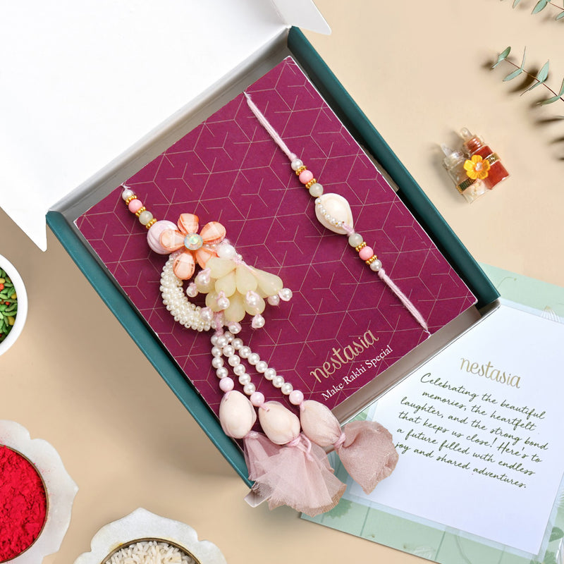Seashell Serenade Rakhi Lumba Set