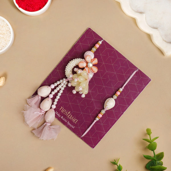 Seashell Serenade Rakhi Lumba Set
