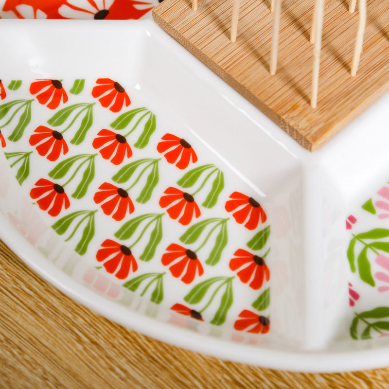 Section Plate With Toothpick Set 23cm