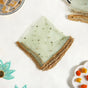 Sequinned Sage Thali Covers Set Of 2