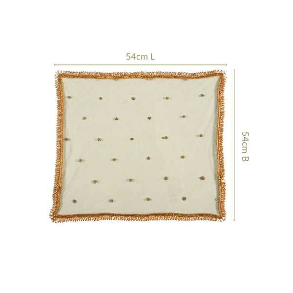 Sequinned Sage Thali Covers Set Of 2