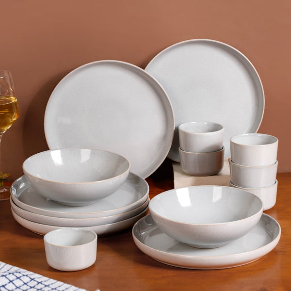 Sera Grey 14 Piece Dinnerware Set For 6