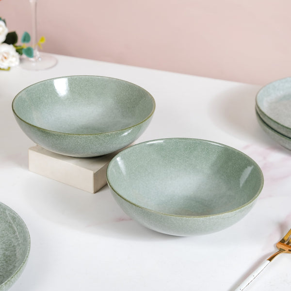 Sera Sage Green 14 Piece Ceramic Dinner Set For 6