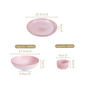 Sera Pink 14 Piece Minimalistic Dinner Set For 6