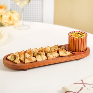 Serving Platter With Bowl Set Of 2