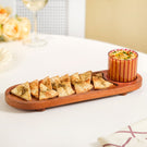 Platterazzi Serving Platter With Striped Bowl Set Of 2