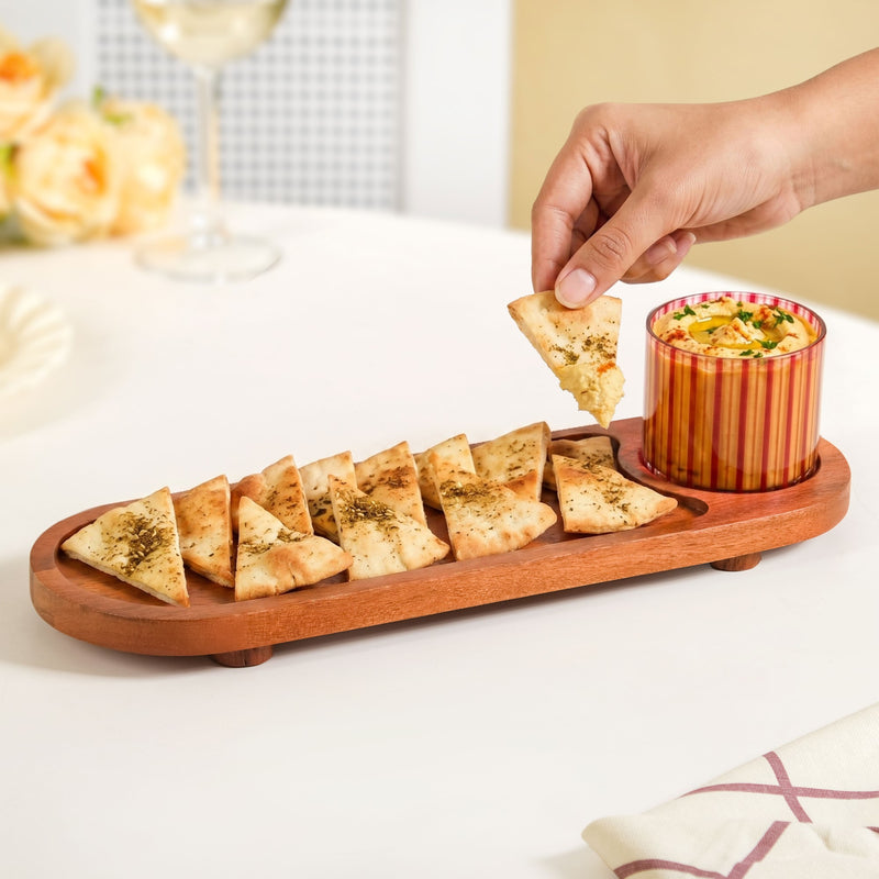 Serving Platter With Bowl Set Of 2