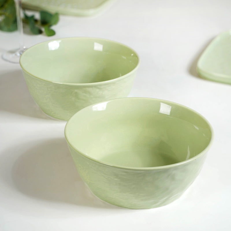 Pebble Textured Serving Bowl Sage Green Set Of 2 1900ml - Serving bowls, ceramic serving bowls, serving bowls set, snack bowls