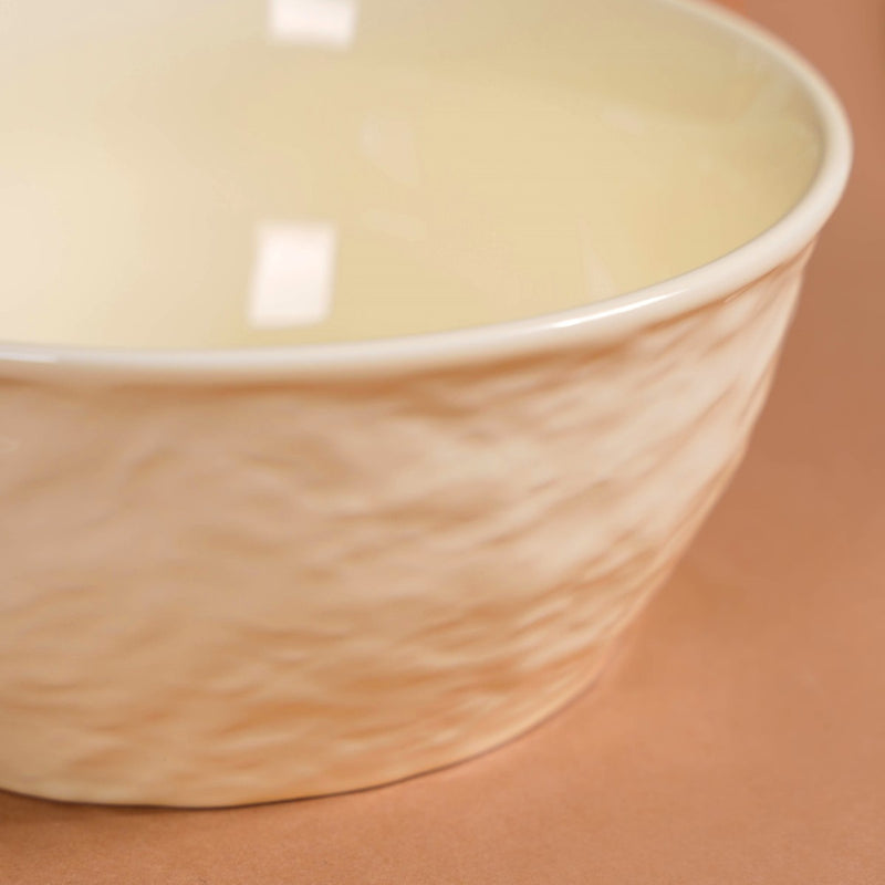 Vanilla White Textured Serving Bowl Set Of 2 1900ml - Serving bowls, ceramic bowls, large bowls, round bowls, microwave safe bowls