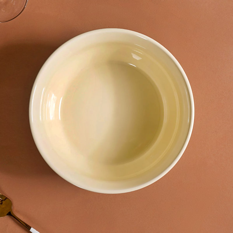 Vanilla White Textured Serving Bowl Set Of 2 1900ml - Serving bowls, ceramic bowls, large bowls, round bowls, microwave safe bowls