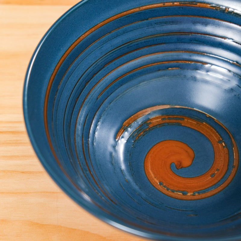 Stoneware Ceramic Serving Bowl Navy Blue Set Of 2 1200ml - Serving bowls, blue bowls, ceramic bowls, large bowls