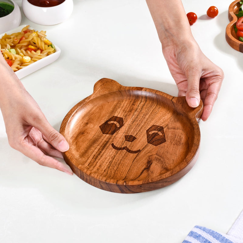 Panda Natural Acacia Wood Platter