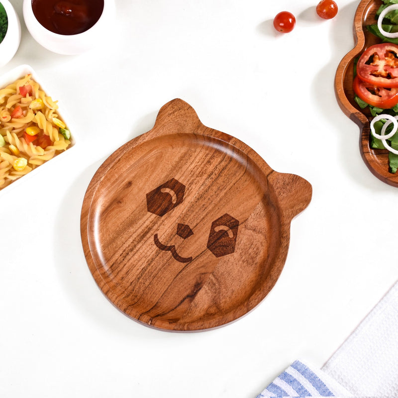 Panda Natural Acacia Wood Platter