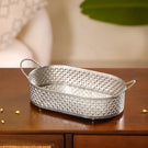 Decorative Oval Tray Silver Small