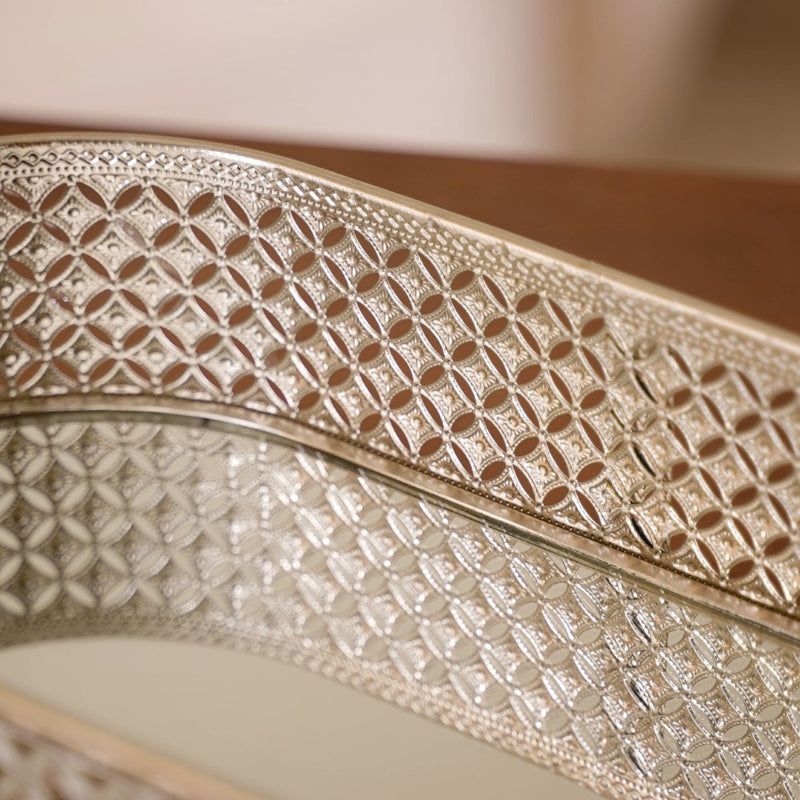 Decorative Oval Tray Silver Small- Oval Tray, Decorative Tray, Small Silver Tray, Silver Oval Tray, Elegant Tray Decor