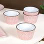 Baroque Ceramic Serving Bowl Set Of 4 Pink 650ml