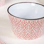 Baroque Ceramic Serving Bowl Set Of 4 Pink 650ml