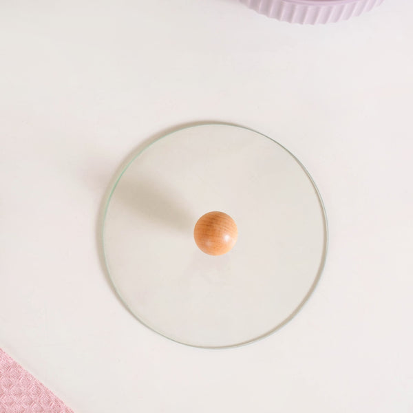 Peach Pebble Ceramic Serving Bowl With Lid 950ml