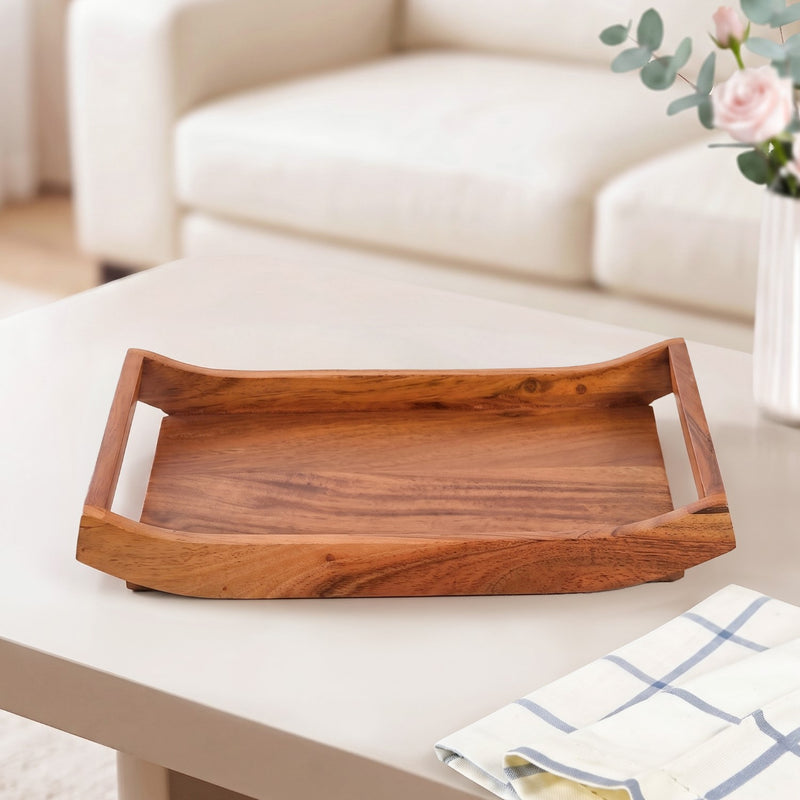Acacia Wood Serving Tray 30x20cm