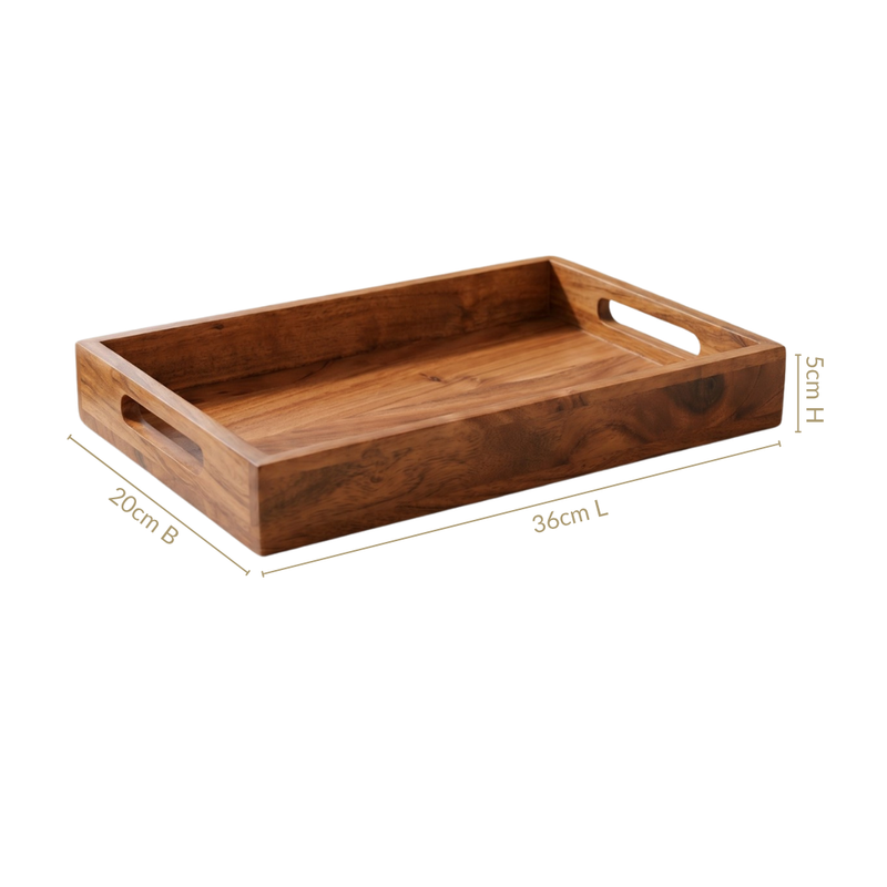 Classic Acacia Serving Tray 36x20cm