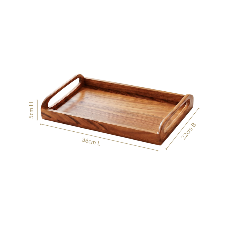 Coffee Table Tray With Handles 36x22cm