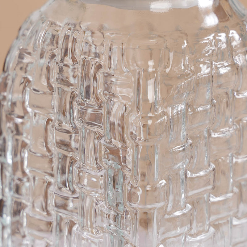 Set Of 2 Basket weave Mason Jar With Purple Bird Lid 2000ml