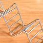 Set Of 2 Zig-Zag Stainless Steel Taco Holder With Dip Bowls