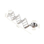Set Of 2 Zig-Zag Stainless Steel Taco Holder With Dip Bowls