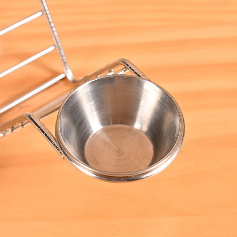Set Of 2 Zig-Zag Stainless Steel Taco Holder With Dip Bowls