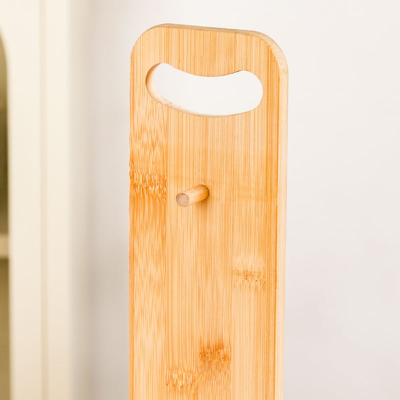 Set Of 4 Bamboo Serving Tray With Stand