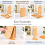 Set Of 4 Bamboo Serving Tray With Stand