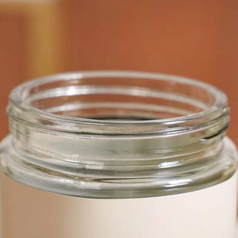 Set Of 4 Metal Canister With Glass Viewing Window 1000ml