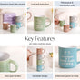 Set Of 4 Stackable Mugs With Inspirational Quotes 280ml