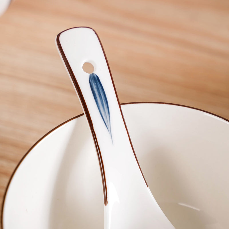 Set Of 4 Teardrop Soup Bowls With Spoon 350ml