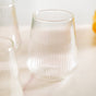 Set Of 4 Ribbed Vintage Glass 500ml