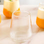 Set Of 4 Ribbed Vintage Glass 500ml