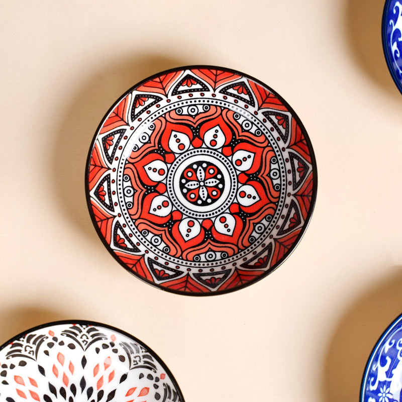 Set Of 8 Floral Mandala Dip Bowls 70ml