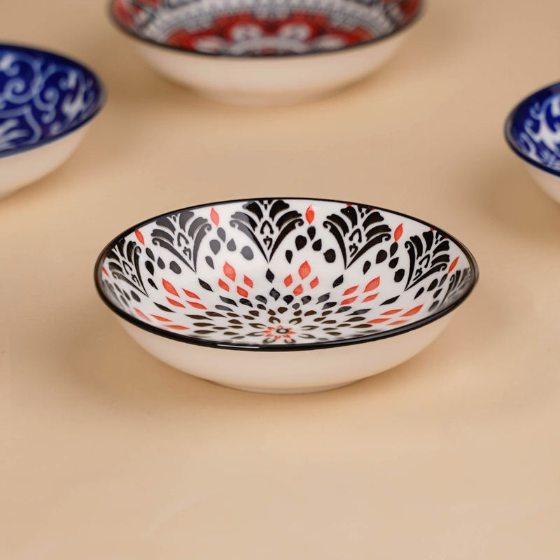 Set Of 8 Floral Mandala Dip Bowls 70ml