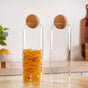 Set of 2 Slim Glass Jars with Cork Lids 1300ml