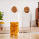 Storage Glass Jars with Cork Ball Lids Set of 2 1300ml