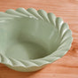 Green Scallop Luxury Serving Bowls Set Of 2 1000ml - Serving bowls, ceramic serving bowls, serving bowls set, large bowls, green bowls