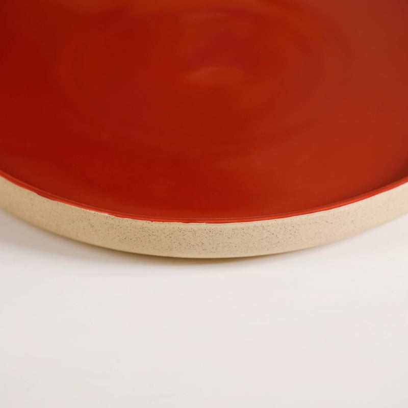 Set Of 4 Stoneware Snack Plates 8 Inch Amber Clay - Snack plates, small plates, ceramic snack plates, side plates, snack plates set