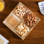 Set Of 4 Glass Snack Bowls With Tray