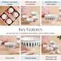 Set Of 4 Teardrop Soup Bowls With Spoon 350ml