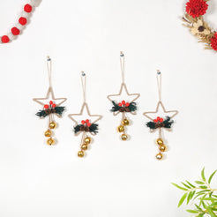 Sustainable Star Shaped Christmas Ornaments Set of 4